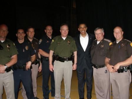 Officers with President Obama